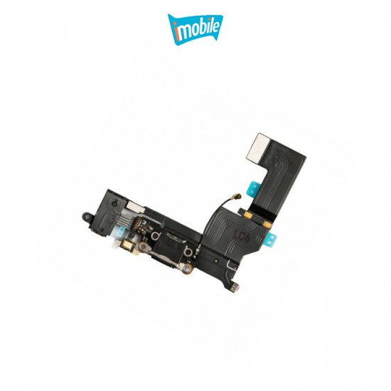 iPhone SE Compatible Charging Port with Flex Cable, Headphone Jack and Microphone Black - 1968 (1968) iPhone SE Compatible Charging Port with Flex Cable, Headphone Jack and Microphone Black